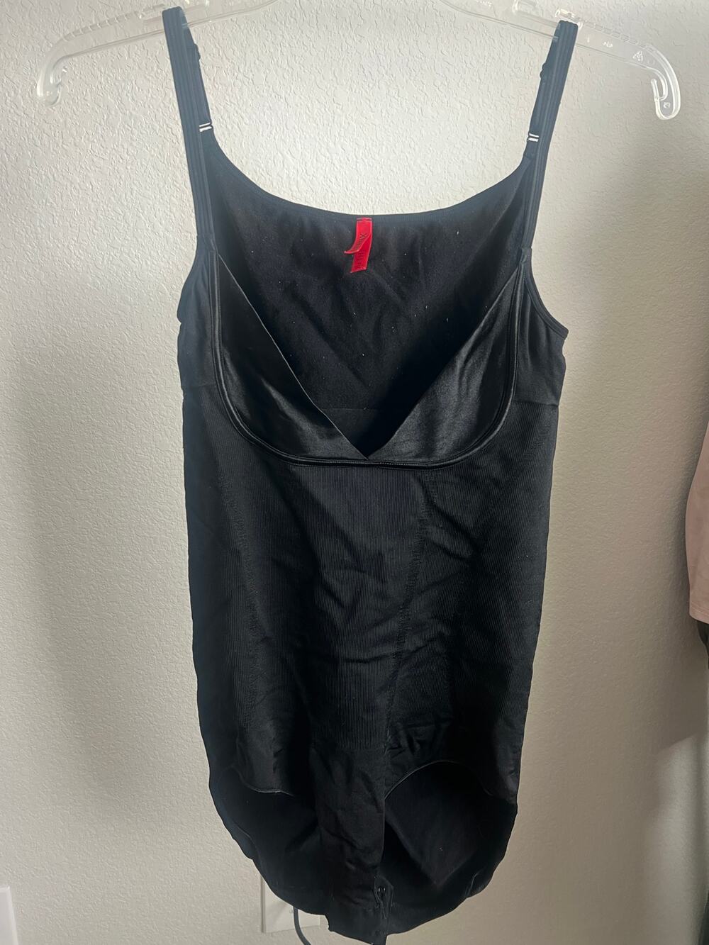 Spanx black open bust Slimmer & Shine bodysuit size XL